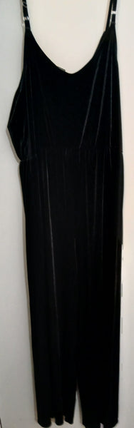 XXL WILD FABLE Black Crushed Velvet Jumpsuit