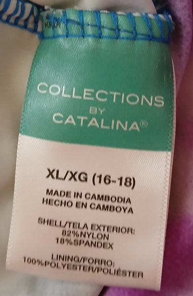 XL (Size 16 - 18) COLLECTIONS BY CATALINA Multicolor Tie Dye Bathing Suit Top