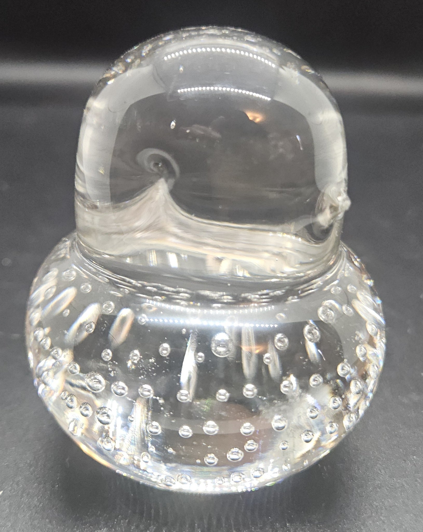 Vintage LEFTON Clear Glass Bird Paperweight