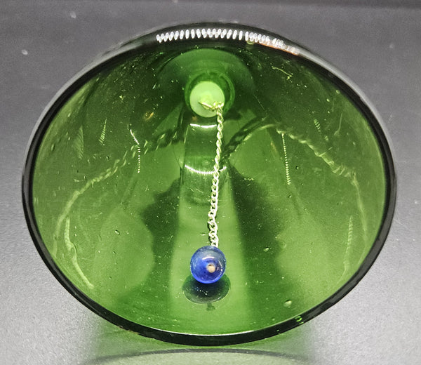 Vintage Green Glass Bell