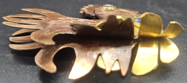 Cezar Vasquez 3" Vintage MCM Metal Chile Copper Rooster