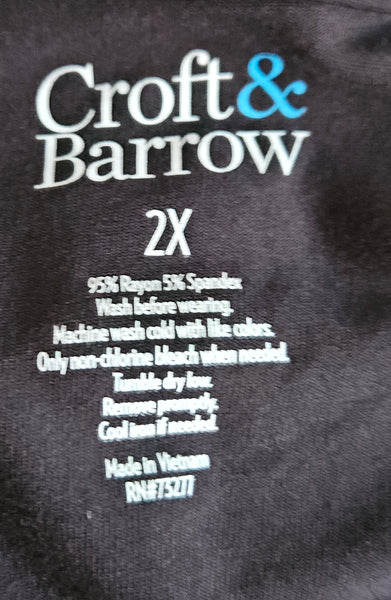 Brand New CROFT & BARROW 2X Black Sundress