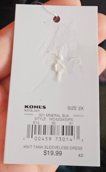 Brand New CROFT & BARROW 2X Black Sundress