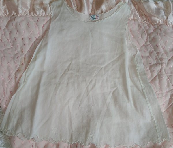 Vintage Unbranded Light Blue Shear Dress With A White Tanktop Underneath