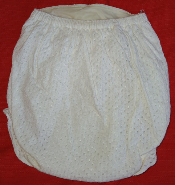 CARTERS 2-Pc Vintage 1 Year White 1950's/1960's Dress & Diaper Cover Outfit