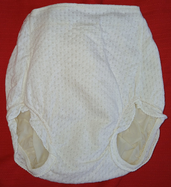 CARTERS 2-Pc Vintage 1 Year White 1950's/1960's Dress & Diaper Cover Outfit