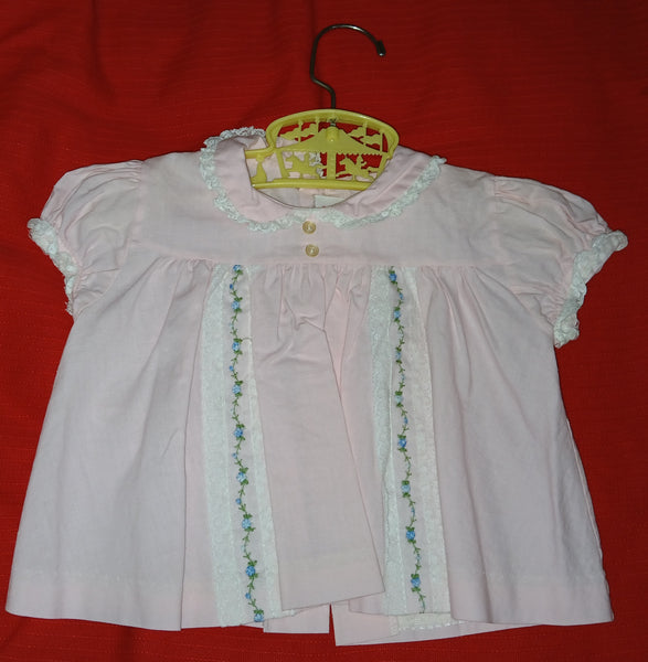 Size Xl Cuvver-Ups By Cutler Pink Shirt With Blue Roses Pattern