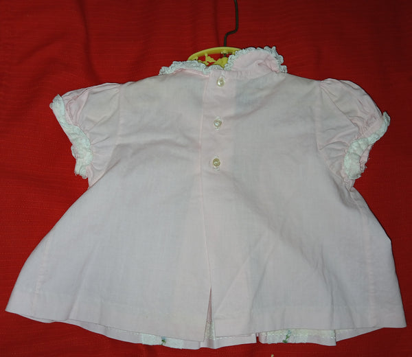 Size Xl Cuvver-Ups By Cutler Pink Shirt With Blue Roses Pattern