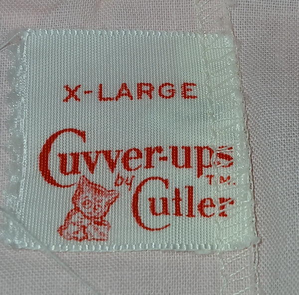 Size Xl Cuvver-Ups By Cutler Pink Shirt With Blue Roses Pattern
