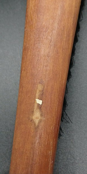 Wooden Vintage Clothing Lint Brush and Shoehorn Combination Grooming Accessory Tool