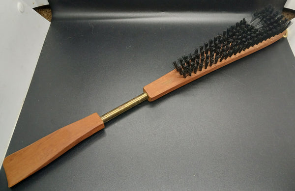 Wooden Vintage Clothing Lint Brush and Shoehorn Combination Grooming Accessory Tool