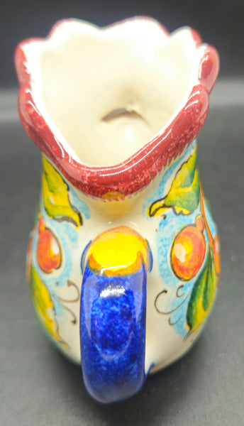 Vintage Taormina mini ceramic rooster pitcher Italian decor small pourer kitchen art