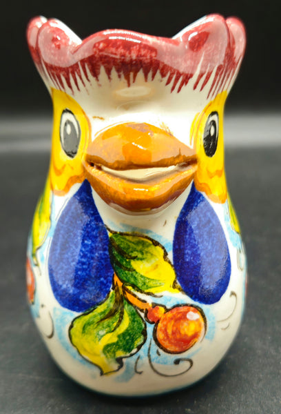 Vintage Taormina mini ceramic rooster pitcher Italian decor small pourer kitchen art