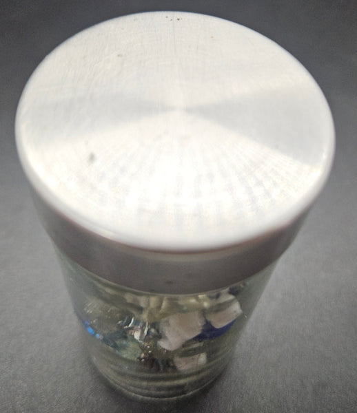 Blue, Silver & White 3 1/2" Knickknack Jar