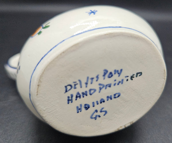 Vintage DELFT Hand Painted Holland Windmill Pottery Pitcher