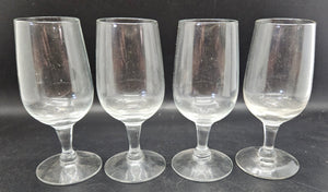 Set of 4 Vintage Clear 2 Oz Glasses