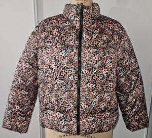 XL Brand New TIME AND TRU Multi-color Floral Puffer Jacket