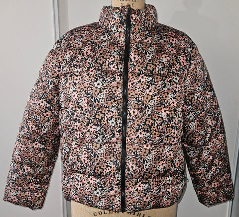 XL Brand New TIME AND TRU Multi-color Floral Puffer Jacket