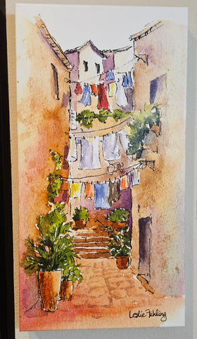 Laundry Day in dubrovnik by Leslie Fehling Fine Art Picture