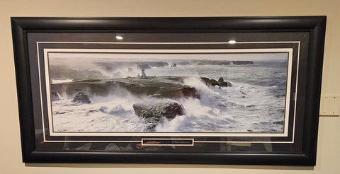 Framed Art Print of Avis de Coup de Vent sur les Poulains by Philip Plisson