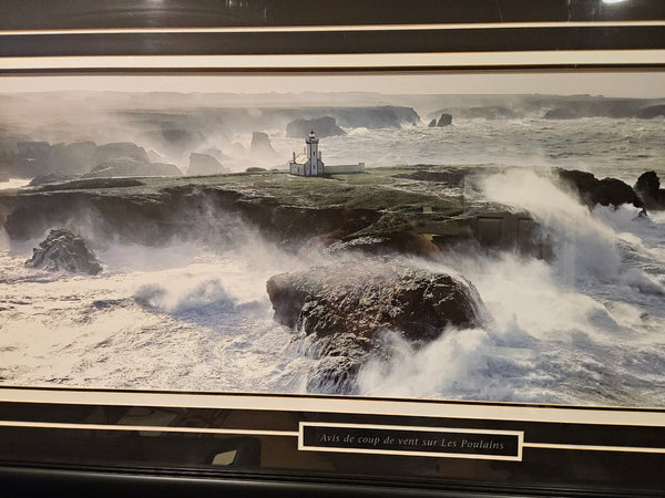 Framed Art Print of Avis de Coup de Vent sur les Poulains by Philip Plisson