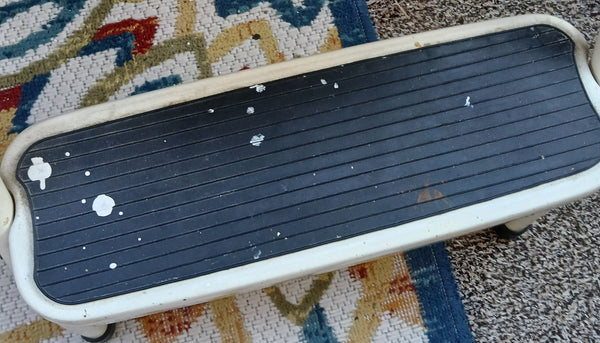 COSCO White Folding 2-Step Steel Stepping Stool Ladder