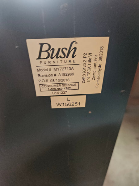 BUSH Black & Brown 3-Pc Corner Desk, Chair & 2-Drawer Filing Cabinet Set