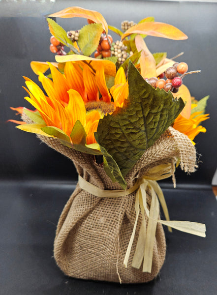 Brand New Thanksgiving Harvest Fall Faux Floral Arrangement