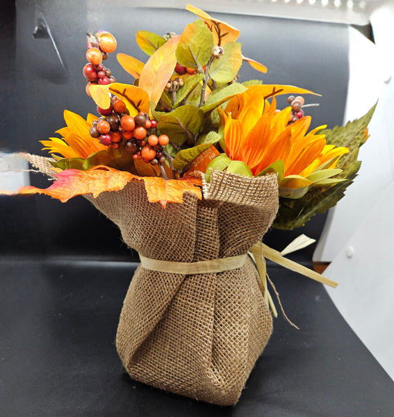 Brand New Thanksgiving Harvest Fall Faux Floral Arrangement