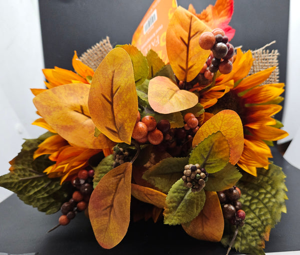 Brand New Thanksgiving Harvest Fall Faux Floral Arrangement