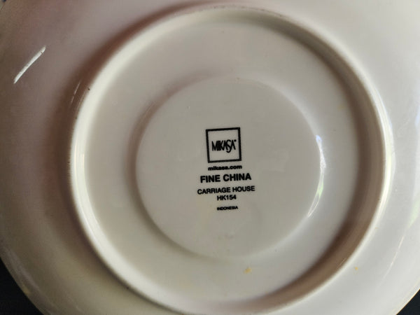 MIKASA 45 Piece Carriage House HK154 Blue & Green Floral Dish Set