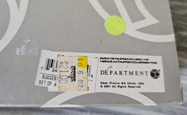 Brand New Set of 4 DEPARTMENT 56 Capiz Place Christmas Card / Place Holders