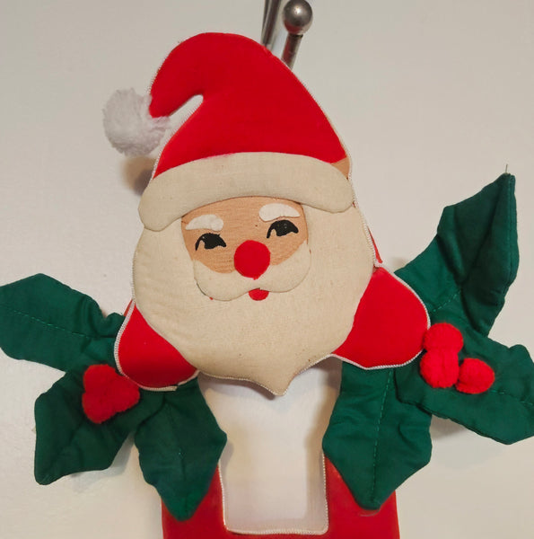 Vintage HO HO HO Santa Wall Hanging