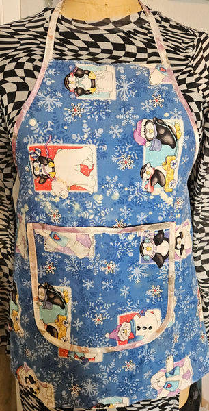 One Size Fits Most Children's Christmas Front Pocket Baking Apron