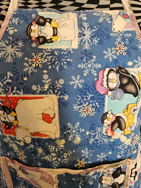 One Size Fits Most Children's Christmas Front Pocket Baking Apron