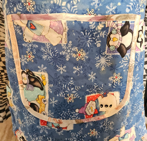 One Size Fits Most Children's Christmas Front Pocket Baking Apron