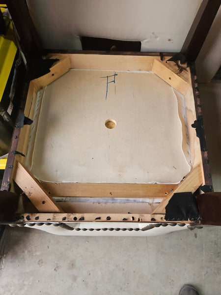 Set of 5 White Leather Dining Room Chairs