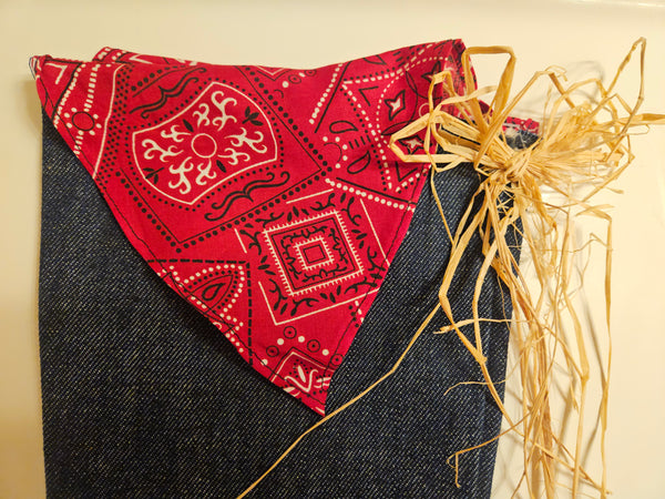 Denim Cowgirl Christmas Stocking