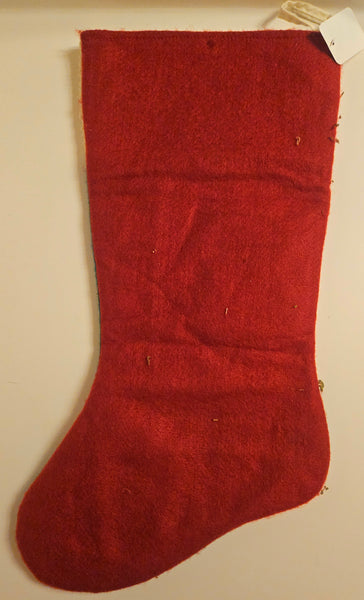 Let It Snow Wood Snowman & Snowflake Christmas Stocking