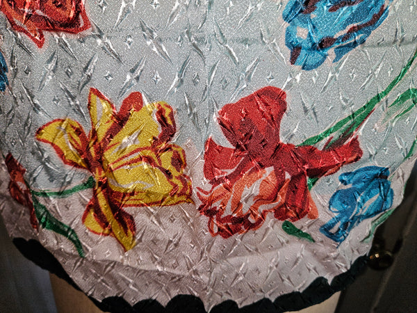 Multicolor Unbranded Floral Sheer Shawl Wrap Lightweight Bold Flower Design Chic