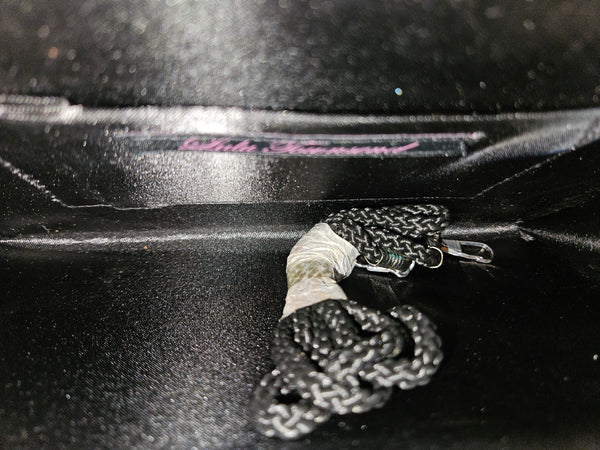 Brand New LULU TOWNSEND Black Sparkle Clutch Purse Evening Bag Formal Elegant