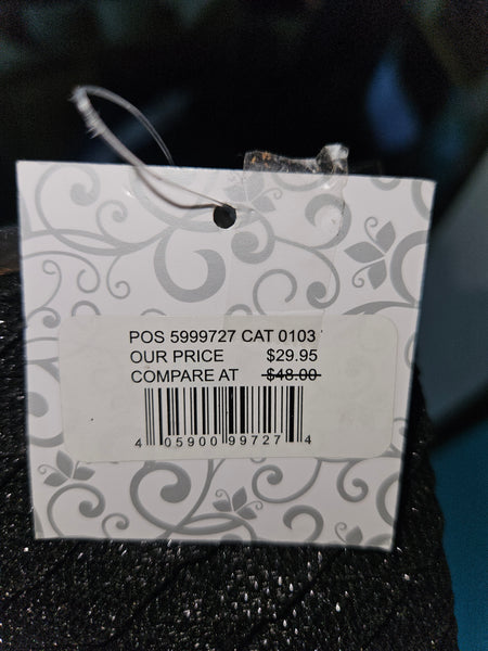 Brand New LULU TOWNSEND Black Sparkle Clutch Purse Evening Bag Formal Elegant