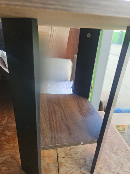 Small Black & Brown Side Table