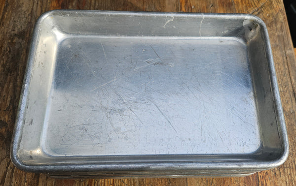 Set of 10 Stainless Steel Rectangular Trays