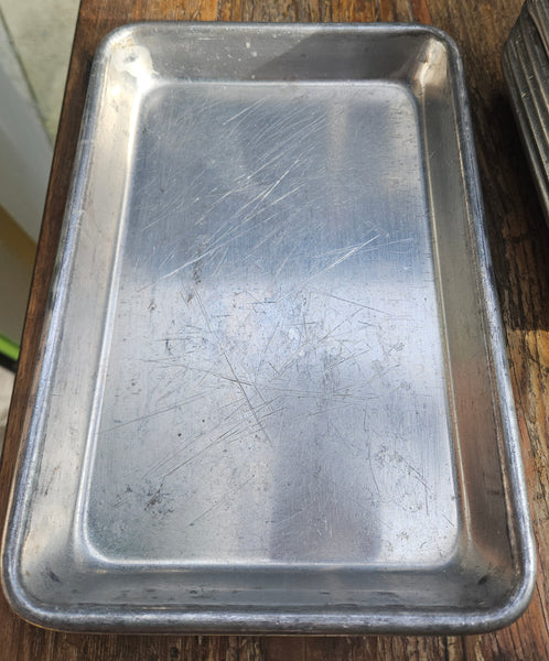 Set of 10 Stainless Steel Rectangular Trays