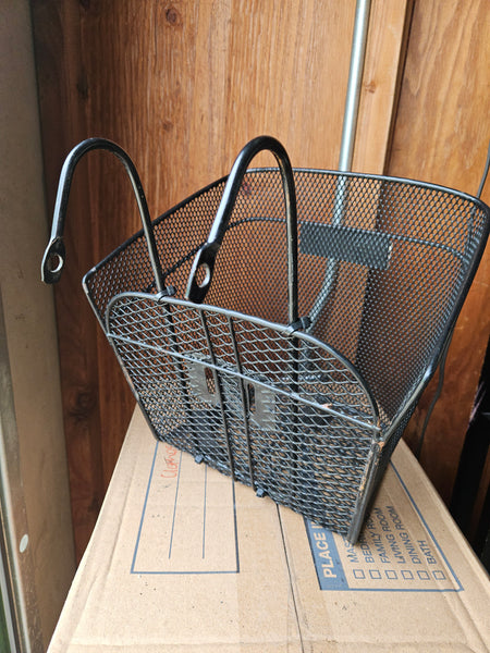 FOMAS Black Metal Bike Basket