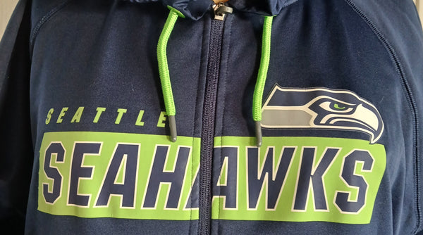 MAJESTIC XL Therma Base Seattle SEAHAWKS Blue NFL Full Zip Front Jacket