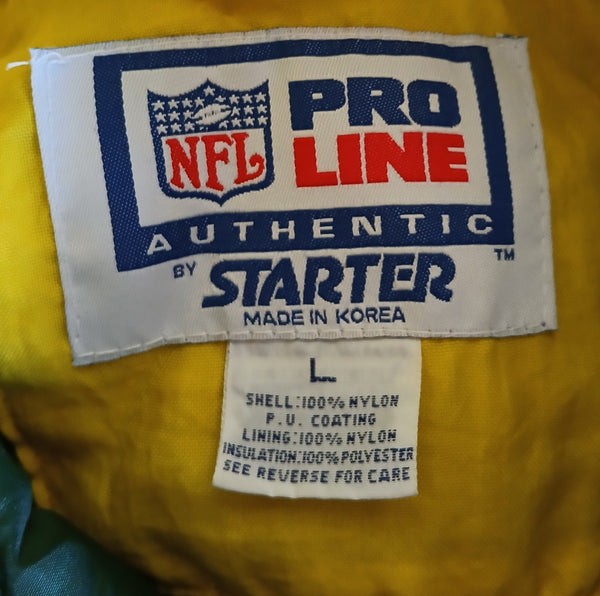 Vintage NFL Pro Line Authentic Starter Green Bay Packers Puffer Jacket Large