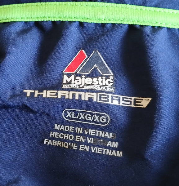 MAJESTIC XL Therma Base Seattle SEAHAWKS Blue NFL Full Zip Front Jacket