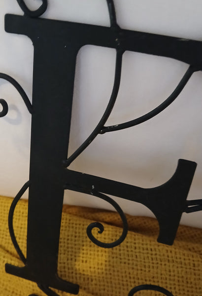 Extra large black metal Family sign wall art modern farmhouse home accent decor